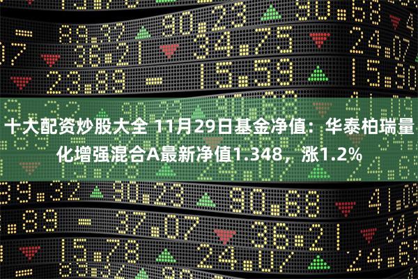 十大配资炒股大全 11月29日基金净值:华泰柏瑞量化增强混合A最新净值1.348,涨1.2%