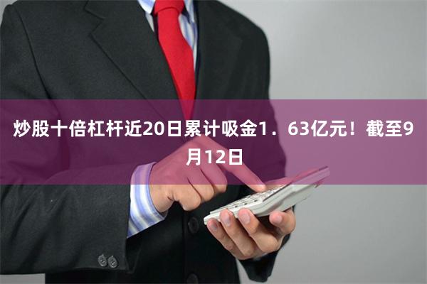 炒股十倍杠杆近20日累计吸金1．63亿元！截至9月12日