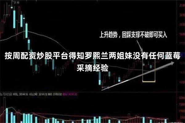 按周配资炒股平台得知罗熙兰两姐妹没有任何蓝莓采摘经验